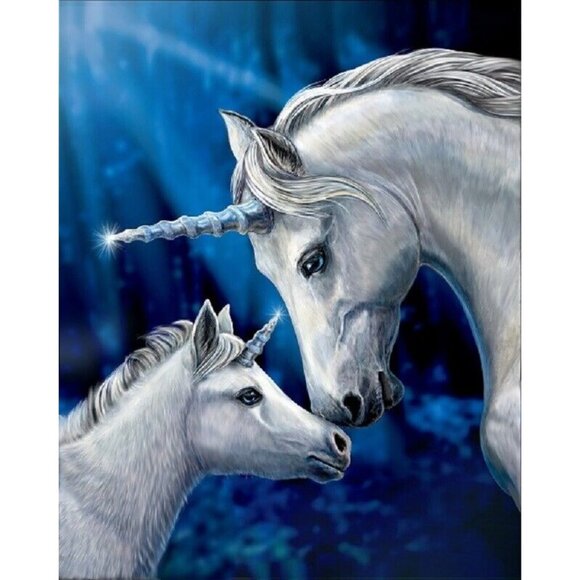 Anne Stokes Other - New Lisa Parker Unicorn Plush Fleece Throw Gift Blanket Sherpa Mama and Baby NIP